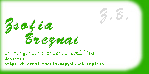 zsofia breznai business card